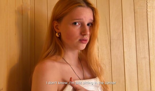 A red-haired fan in a Russian sauna did not refuse to star in a home video